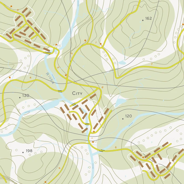 Topografische kaart — Stockvector