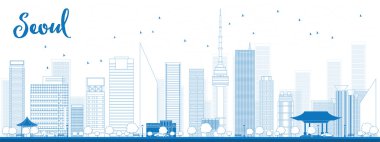 Anahat Seul manzarası ile mavi bina 