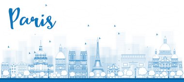 Anahat Paris manzarası ile mavi simge