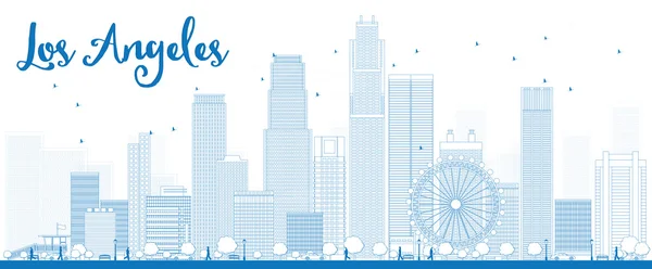 Découvrir Los Angeles Skyline avec Blue Buildings . — Image vectorielle