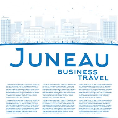 Anahat Juneau (Alaska) manzarası ile mavi binalar