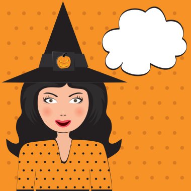 Pop Art güzel cadı kopya alanı ile