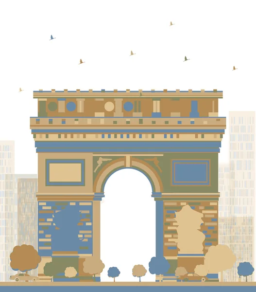 Arc de Triomphe, Paris, France — Image vectorielle