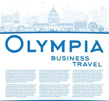 Anahat Olympia (Washington) manzarası ile mavi bina