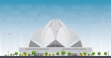 Yeni Delhi, Hindistan bulunan Lotus Temple