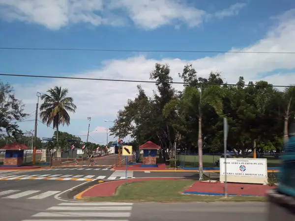 Доминиканская Республика Пересечение Дорог Пешеходный Переход — стоковое фото