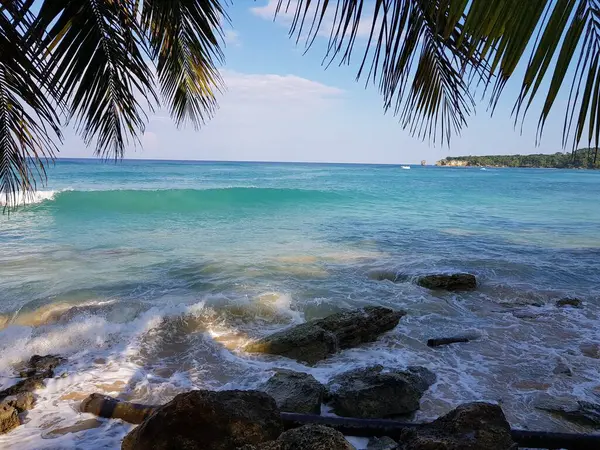 Dominican Republic Bay Stone Beach — Stock Photo, Image