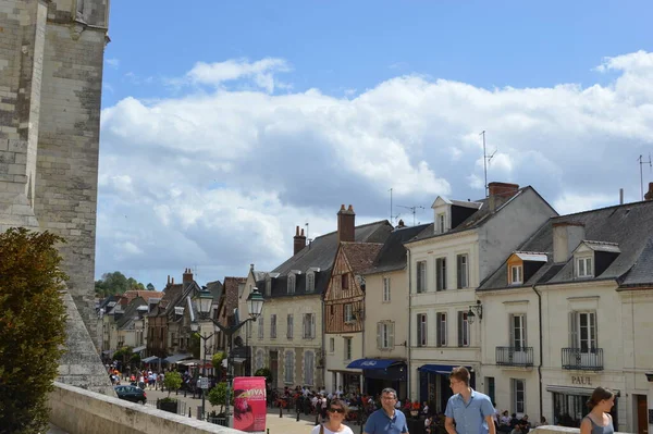 França Cidade Amboise Castelo Amboise Pessoas Rua Cidade — Fotografia de Stock