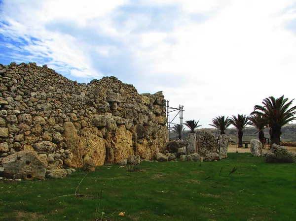 Malta Gozo Island City Bowl Megalith Ggantija — Stockfoto