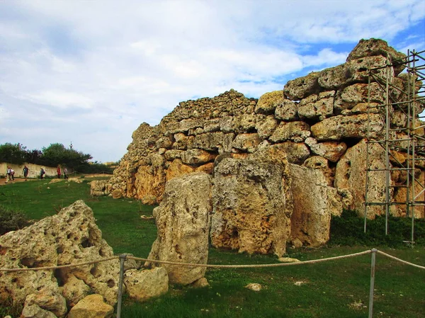 Malta Gozo Island City Bowl Megalith Ggantija — Foto de Stock