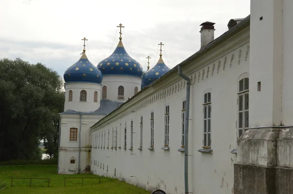 Ryssland Veliky Novgorod George Kloster Heliga Korsets Katedral — Stockfoto