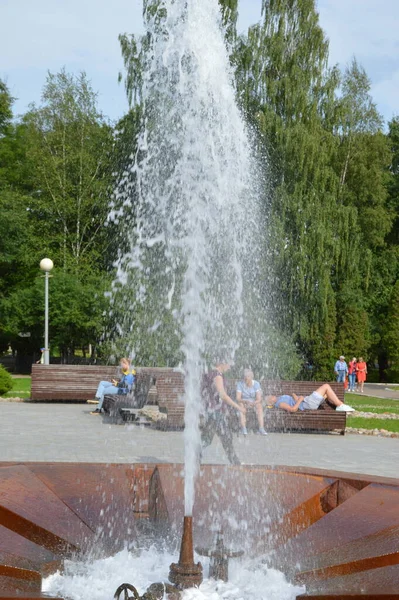 Russia Novgorod Region Staraya Russa Staraya Russa Resort Muravyevsky Fountain — Stock Photo, Image