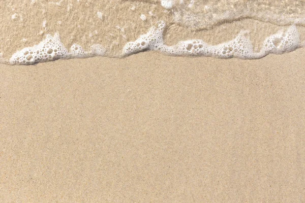 Beach Písčitá Textura Pozadí Mokrá Písečná Pláž — Stock fotografie