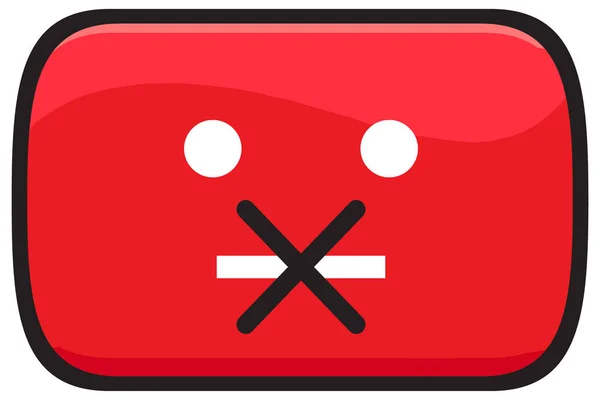Ikon Media Sosial Video Yang Disensor Konten Video Saluran Ilustrasi - Stok Vektor