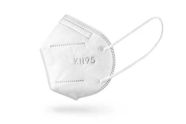 Kn95 Ffp2 Gesichtsmaske Isoliert Auf Weißem Hintergrund Persönliche Schutzausrüstung Gegen — Stockfoto