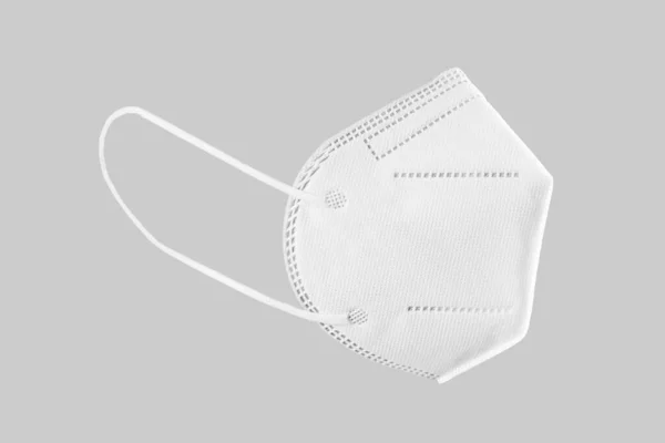 Kn95 Ffp2 Ffp3 Gesichtsmaske Isoliert Auf Grauem Hintergrund Persönliche Schutzausrüstung — Stockfoto