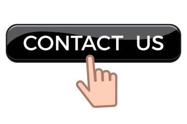 El ile tıklayarak beyaz arkaplanda izole edilmiş düğmeye ulaşın. Düz vektör illüstrasyonu