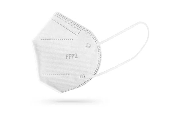 Ffp2 Gesichtsmaske Isoliert Auf Weißem Hintergrund Persönliche Schutzausrüstung Gegen Coronavirus — Stockfoto