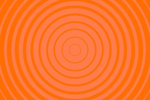 Fondo Del Patrón Concéntrico Radiante Naranja Ilustración Vectores Geométricos Radiales — Vector de stock