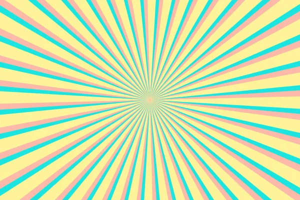 Multicolore Sunburst Pattern Sfondo Raggio Stella Scoppio Sfondo Raggi Vettore — Vettoriale Stock