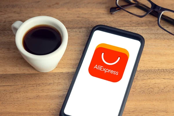 Galicia España Febrero 2021 Logotipo Aplicación Aliexpress Pantalla Del Teléfono —  Fotos de Stock