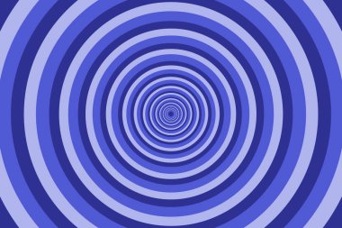 Mavi Yayılan Konsantre Daire Düzeni Arkaplanı. Canlı Radial Geometrik Vektör İllüstrasyonu