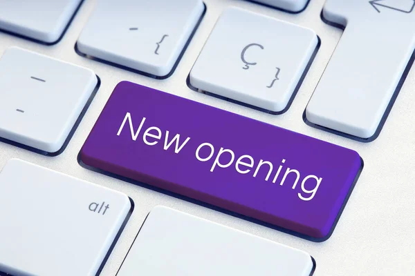 New Opening Phrase Purple Computer Keyboard Key — Foto de Stock