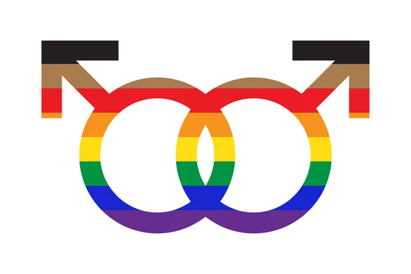New Lgbtq Pride Flag Gay Symbol Icon Flat Vector Illustration — Archivo Imágenes Vectoriales