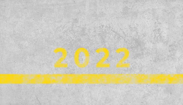 2022 Nummer Geschilderd Grunge Beton Achtergrond Nieuwjaarsconcept — Stockfoto