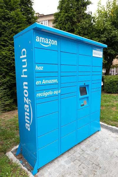 Santiago Compostela España Agosto 2021 Amazon Hub City Outdoor — Foto de Stock