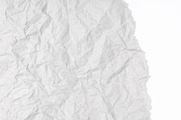 Gris Roto Papel Arrugado Sobre Textura Cartón Blanco Fondo Papel — Foto de Stock