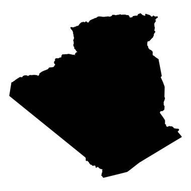 Cezayir Siluet Haritası Çizimi