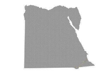 Mısır Noktalı Desen Haritası Yarıton Biçimi
