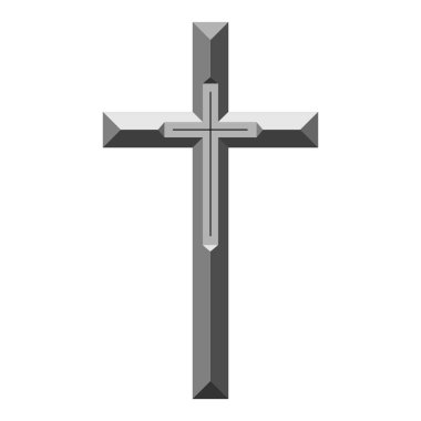 Eğimli efekt klipsli geometrik Hıristiyan haçı