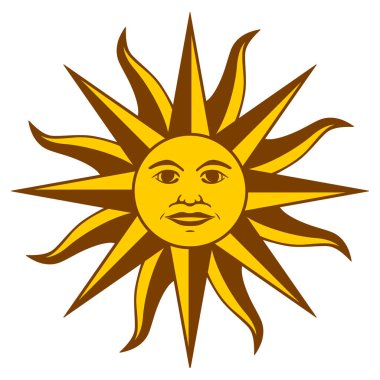 Mayıs Ulusal Ambleminin Uruguay Güneşi