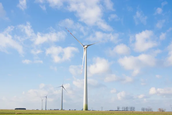 Windmill wind power plant - on the field — Stock Photo, Image