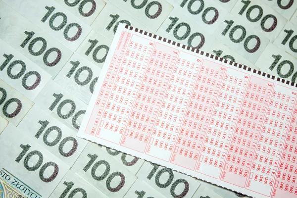 Polskiej formie pieniędzy lotto — Zdjęcie stockowe