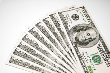 Dolar - beyaz bir arka plan karşı dolar