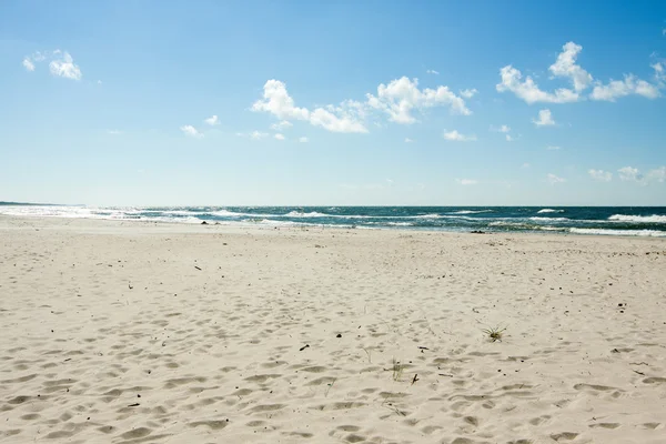 Балтийский морской пляж на полном солнце - Польша — стоковое фото