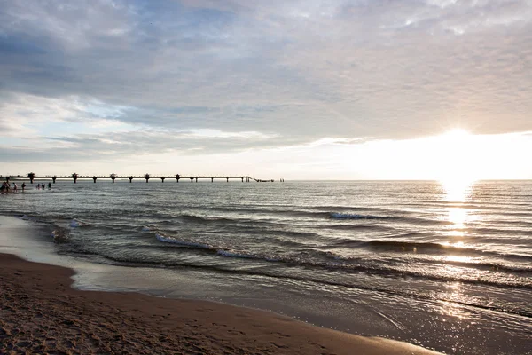 Západ slunce na Baltském moři — Stock fotografie