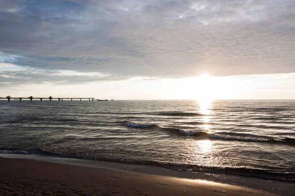 Coucher de soleil sur la mer Baltique — Photo