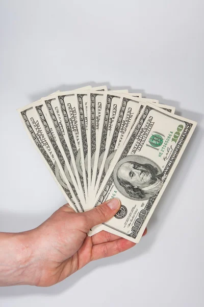 Dollars in denominations of 100 — Stock Photo, Image