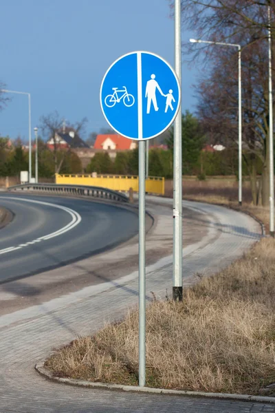 Road signs on the road — Stock Photo, Image