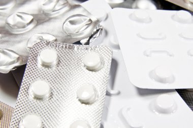 Tablet ambalaj arka plan olarak