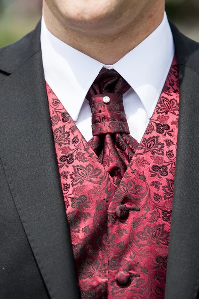 Tie for a wedding in burgundy — Stock Photo, Image