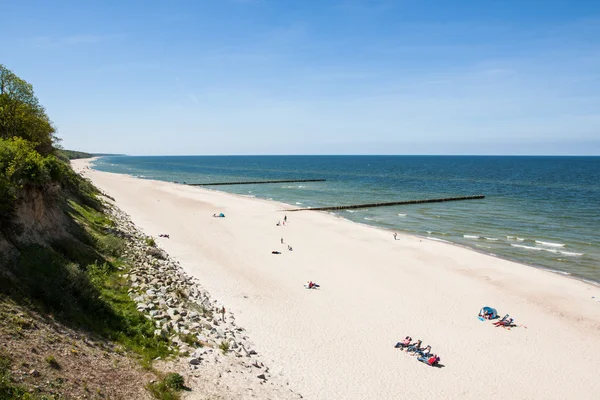 Baltic Sea coast in the town of Trzesacz — Stock Photo, Image