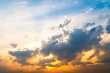 Bulutlu güzel gökyüzü, bulutlu gökyüzü, hava bulutlu doğa mavi