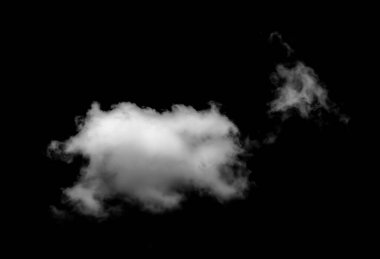 İzole edilmiş elementler üzerinde tasarım için beyaz bulutlar.