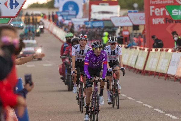 Ejea Los Caballeros Espanha Outubro 2020 Ciclistas Atletas Área Linha — Fotografia de Stock