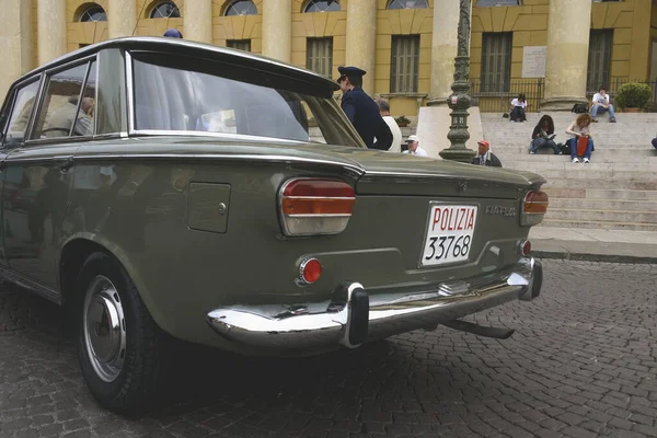 Verona Italien Mai 2006 Polizeiautos Oldtimer Der Marken Fiat Und — Stockfoto